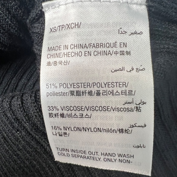 INC Ribbed Rhinestones Sweater Womens XS Stretch Long Length Party Evening Date - Picture 9 of 10